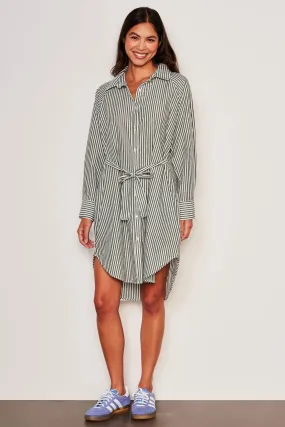 Sundry Shirttail Easy Dress in Fern