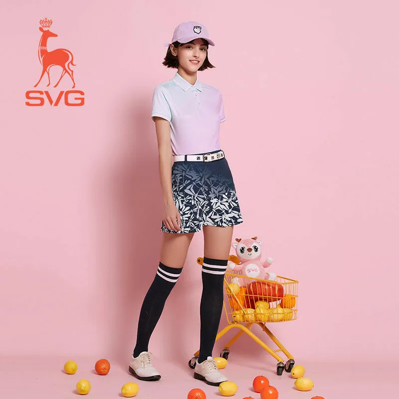 SVG Golf Blue-purple Gradient Polo