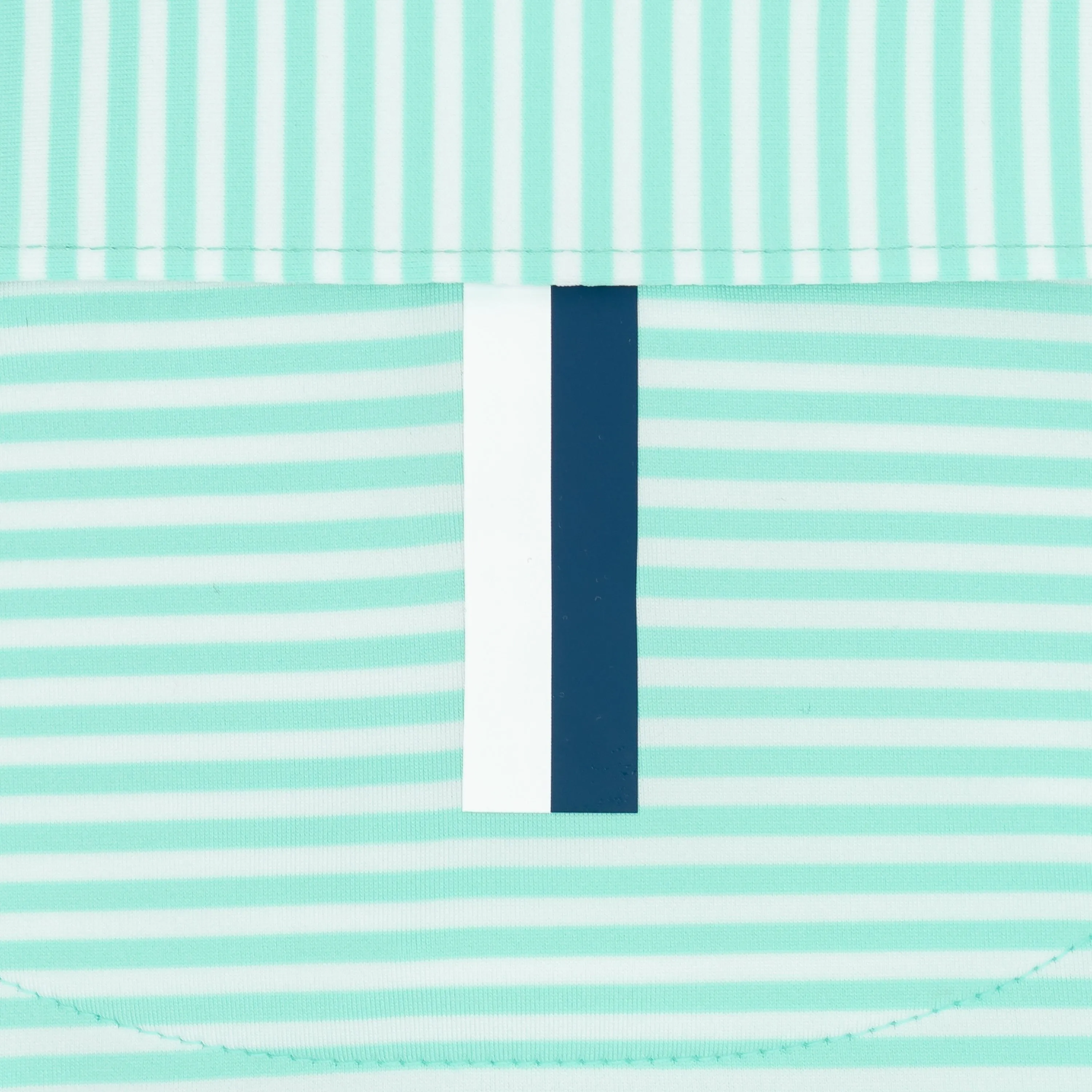 The Birdie Stripe | Performance Polo | The Birdie Stripe - Mint Green/White