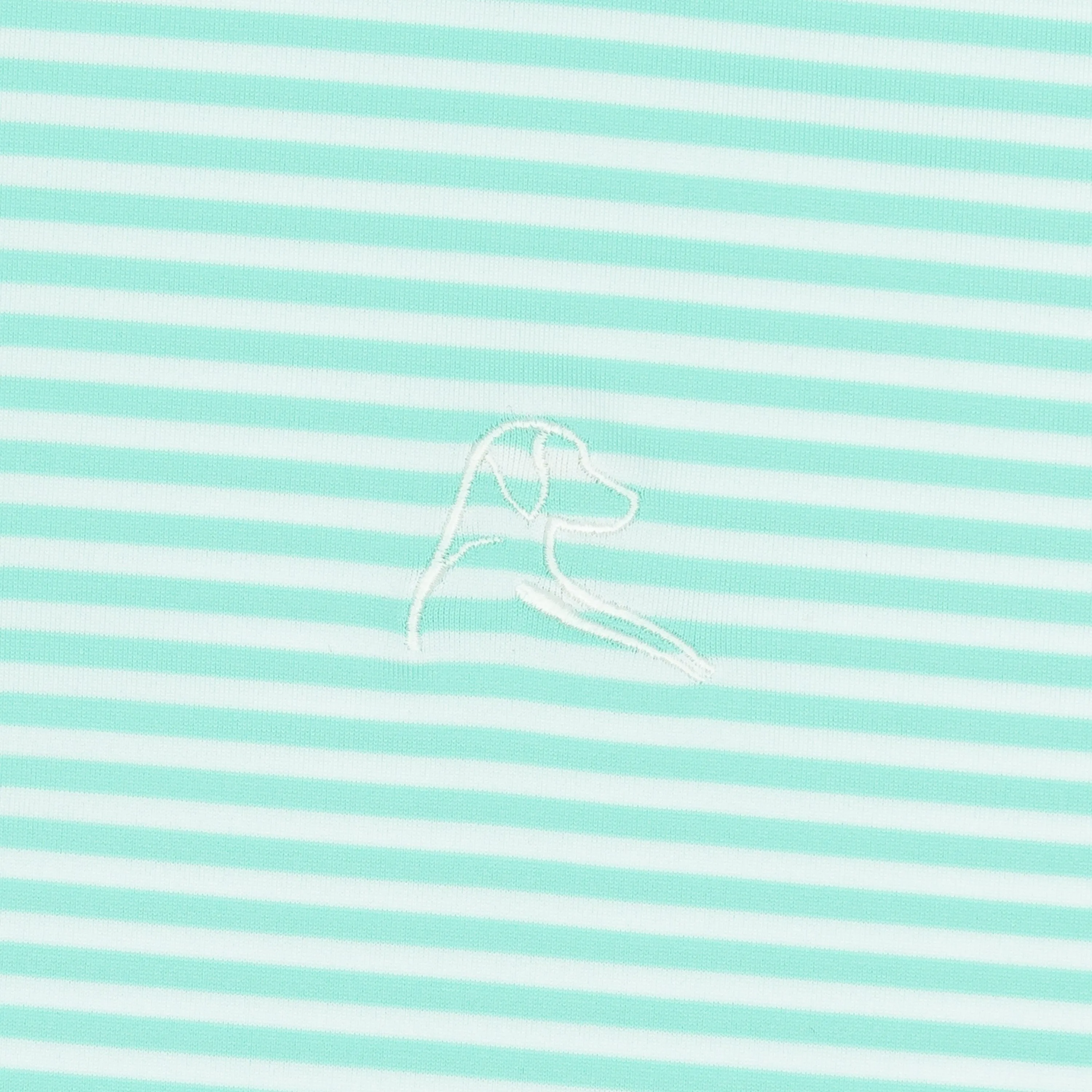The Birdie Stripe | Performance Polo | The Birdie Stripe - Mint Green/White
