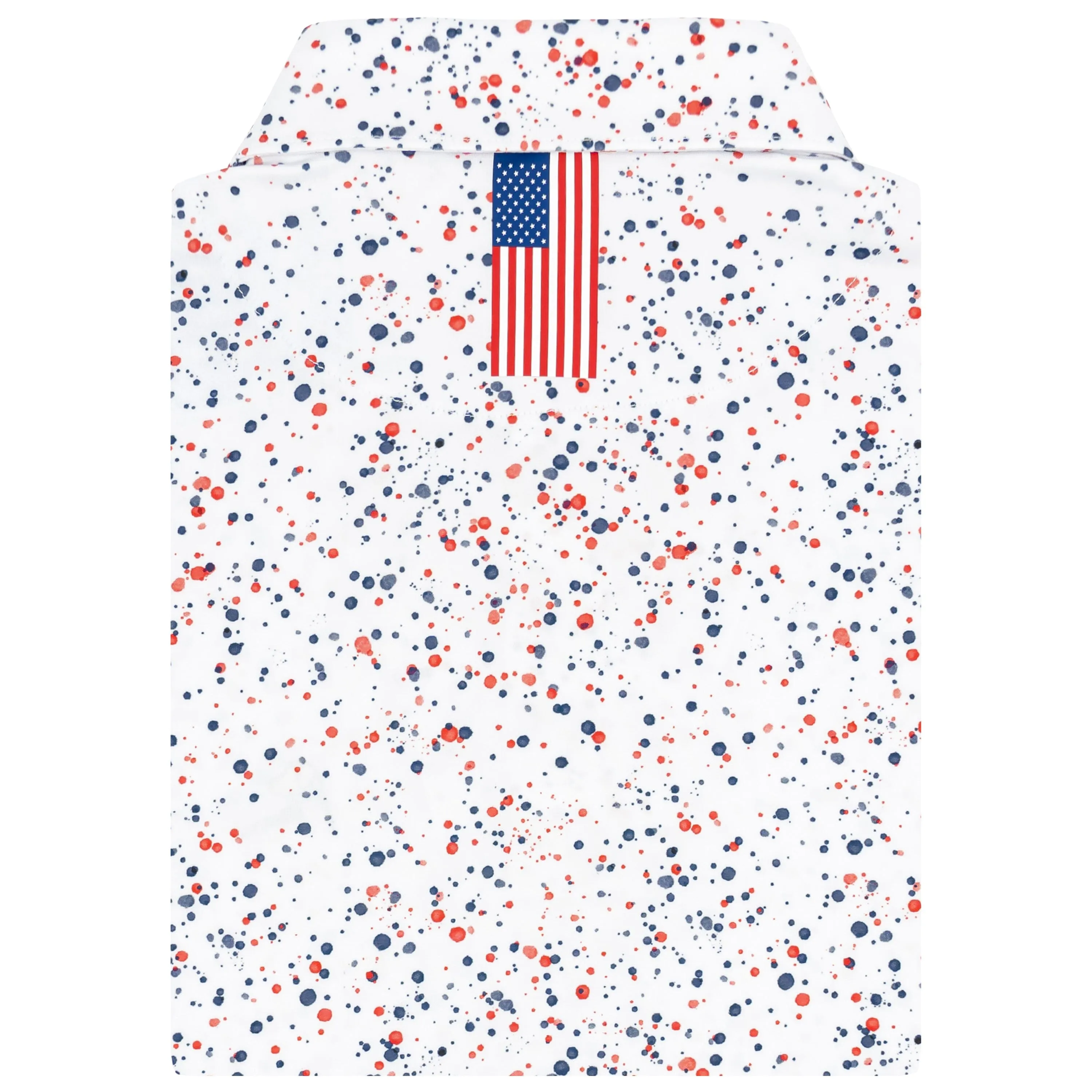 The Bootleg Splatter | Performance Polo | The Bootleg Splatter - White/Classic Red - USA