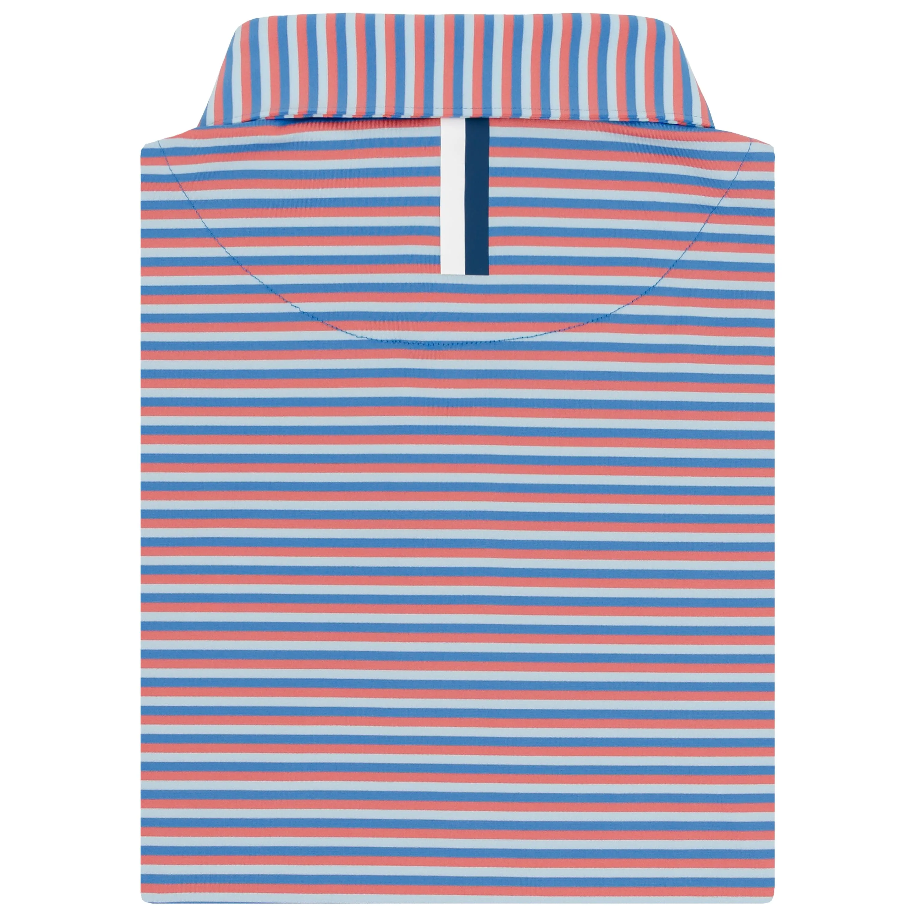The Cabana Stripe | Performance Polo | The Cabana Stripe - Pale Blue/Caicos Blue/Washed Red