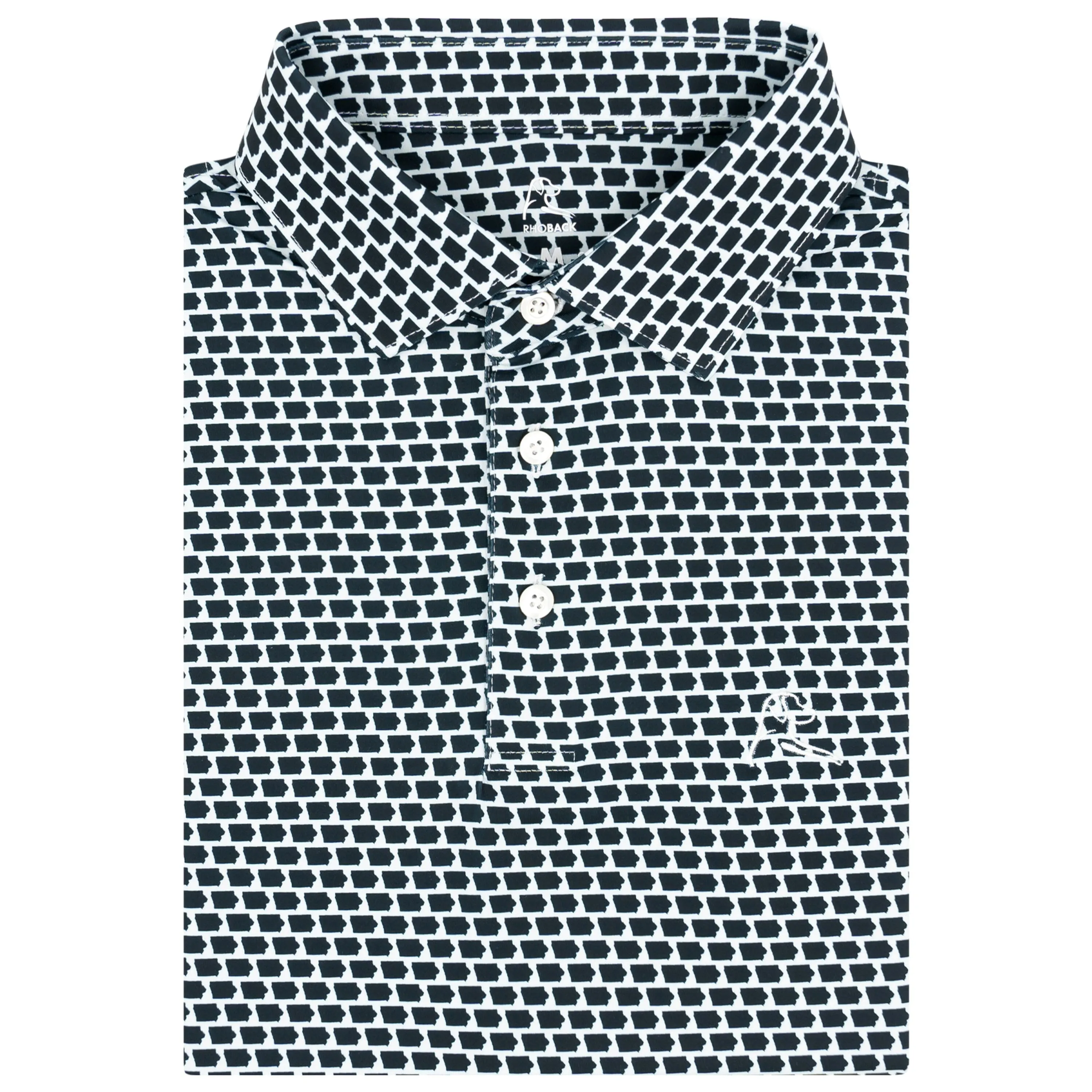 The Iowan | Performance Polo | The Iowan - Black/White