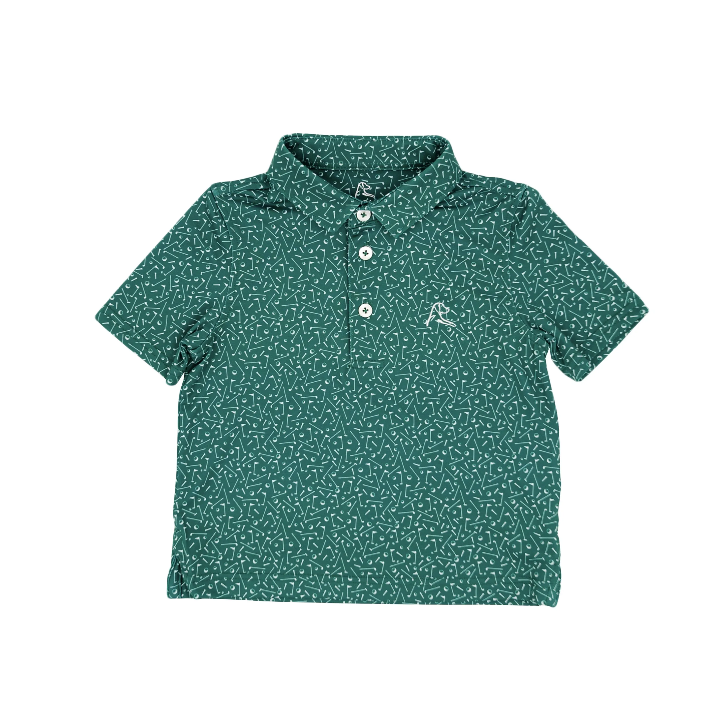 The Lil' Mulligan | Performance Polo | The Mulligan - Fairway Green/White