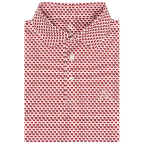 The OK | Performance Polo | The OK - Carmine Red/White