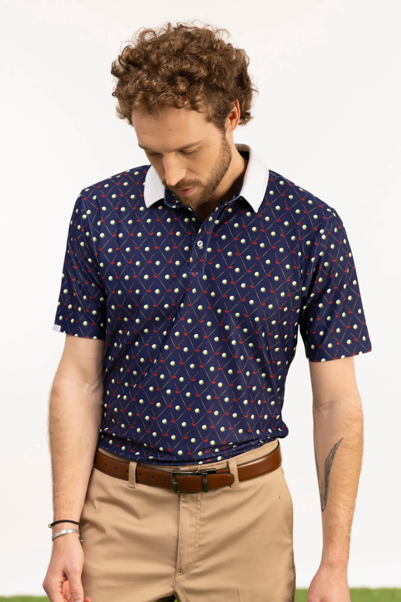 The Smitty Polo - Golf Diamond Navy