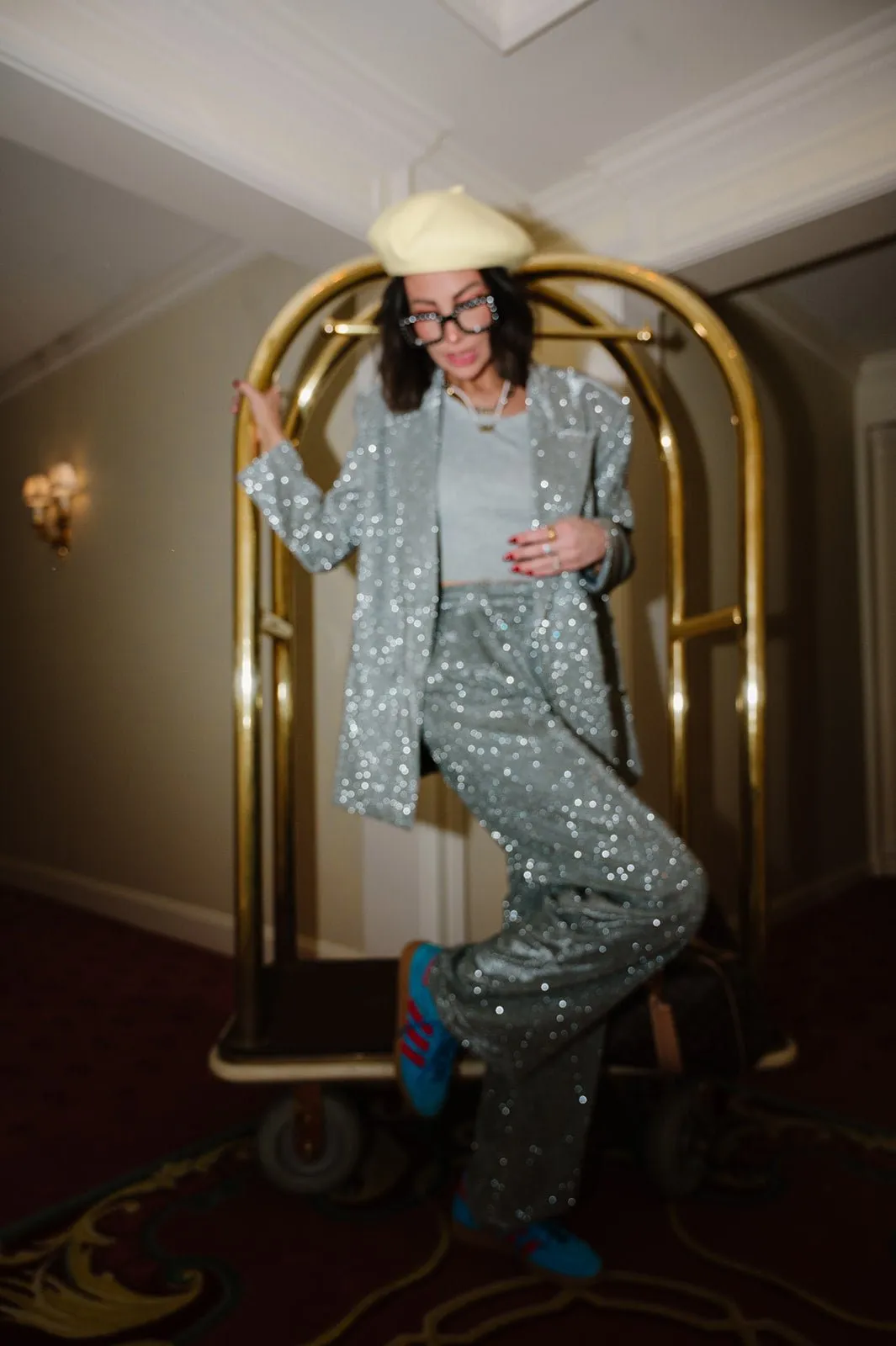 To The Disco Sparkle Wide Leg Trouser
