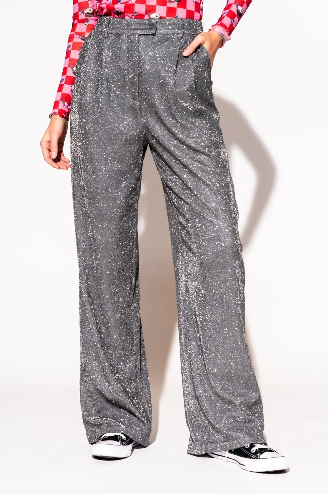 To The Disco Sparkle Wide Leg Trouser