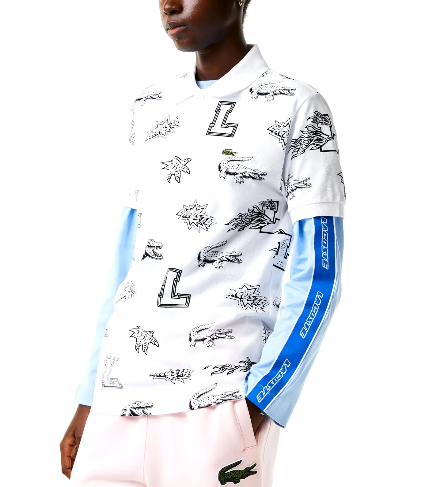 Unisex Holiday Custom Print Polo White