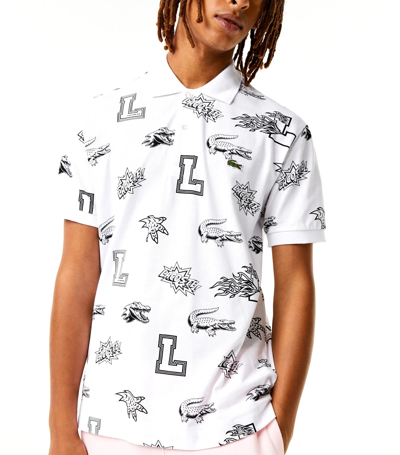 Unisex Holiday Custom Print Polo White