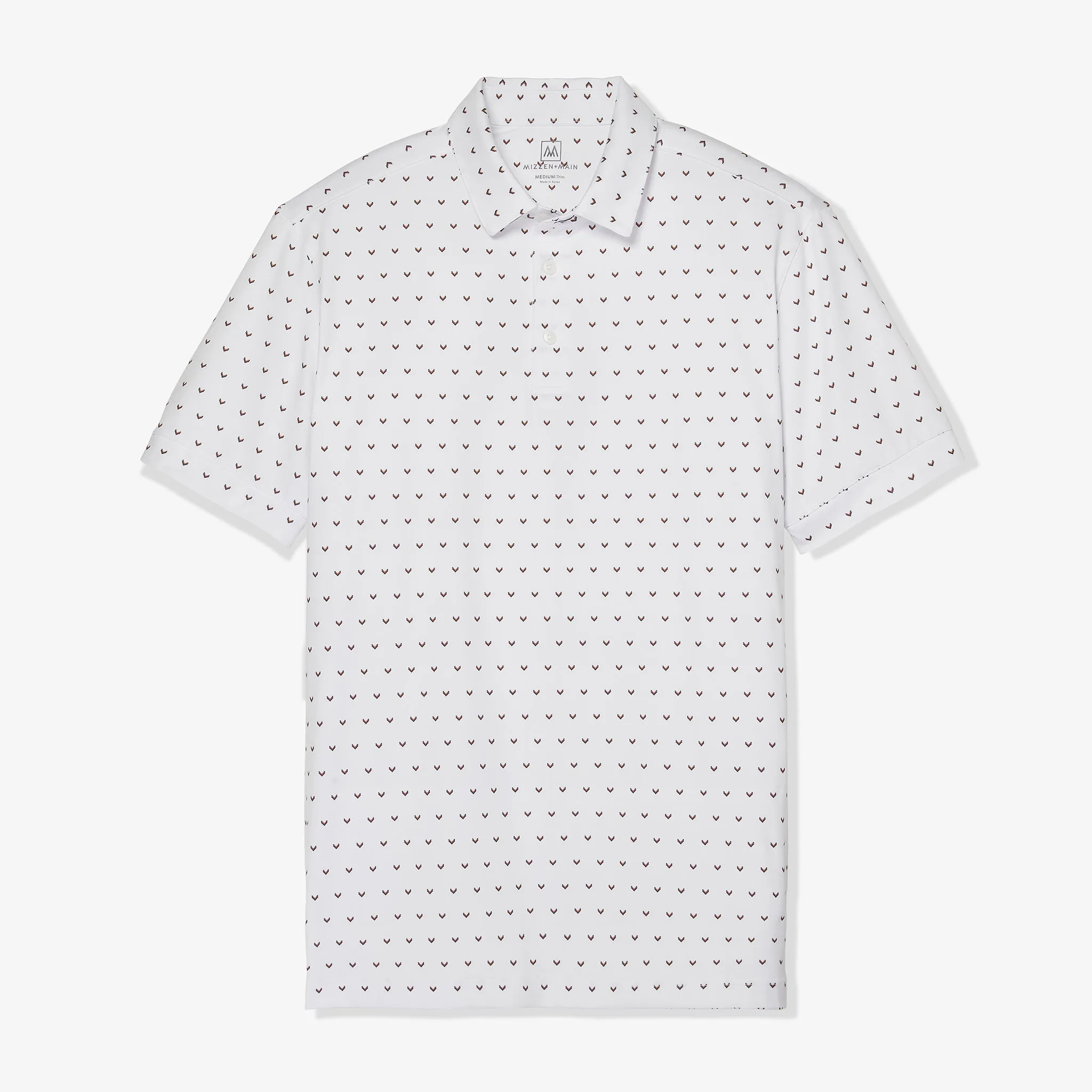 White Chevron Print